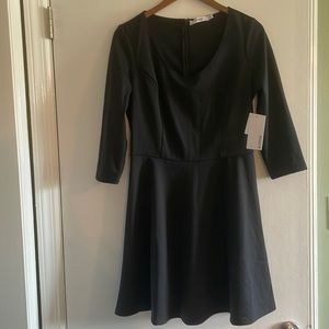 NWT L black midi business casual dress.
